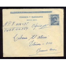 ARGENTINA 1940 ENTERO POSTAL SOBRE SERVICIO OFICIAL CIRCULADO