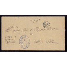 ARGENTINA 1880 SOBRE PLIEGO COMPLETO CON MATASELLO SAN PEDRO