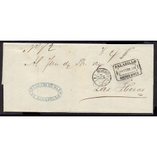 ARGENTINA 1880 SOBRE PLIEGO COMPLETO CON MATASELLO SALADILLO