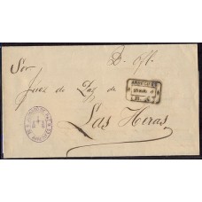 ARGENTINA 1887 SOBRE PLIEGO COMPLETO CON MATASELLO ARRECIFES