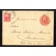 ARGENTINA 1905 ENTERO POSTAL SOBRE CARTA MEMORANDUM USADO RI. SC 17 CIRCULADO A MONTEVIDEO, RARO