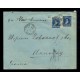 ARGENTINA 1895 SOBRE CON DOS ESTAMPILLAS DE 12 Cts. FRANQUEO MIXTO UNA DENTADO 11 1/2 Y LA OTRA DENTADO 12, MUY RARO ASI CIRCULADA A FRANCIA