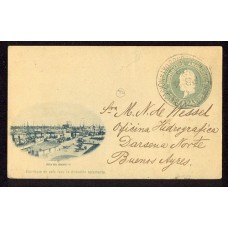 ARGENTINA 1898 ENTERO POSTAL TARJETA CON MATASELLO CONCEPCION DEL URUGUAY