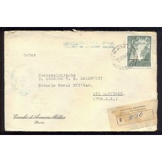 ARGENTINA SERVICIO OFICIAL 1960 SOBRE CON MEMBRETE DEL DIRECTOR DE LA ESCUELA DE AVIACION MILITAR CON FRANQUEO DE $ 5 CATARATAS SOLO EN CARTA