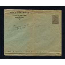 ARGENTINA 1918 ENTERO POSTAL SOBRE CON PUBLICIDAD PRIVADA AUTORIZADA POR EL CORREO IMPRESOS EN CASA DE MONEDA, RARO