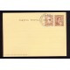 ARGENTINA 1942 ENTERO POSTAL TARJETA RIVADAVIA + FRANQUEO ADICIONAL DE SARMIENTO PREFRANQUEADO
