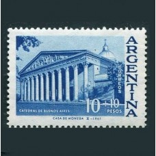 ARGENTINA 1961 GJ 1223A PE. 651a VARIEDAD SATINADO  MINT U$ 10