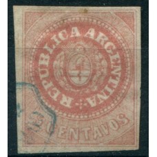 ARGENTINA 1862 GJ 07 ESCUDITO PE.5 MUY LINDO SELLO U$ 38