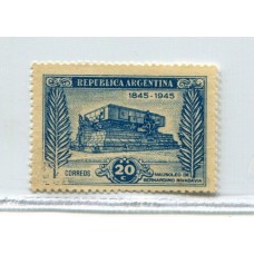 ARGENTINA 1945 GJ 925SG VARIEDAD IMPRESO SOBRE LA GOMA MINT U$ 45