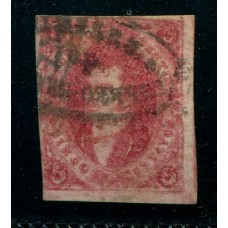 ARGENTINA 1872 GJ 34 RIVADAVIA 8va TIRADA PE 12I MUY LINDO COLOR U$ 85