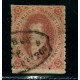 ARGENTINA 1867 GJ 28 RIVADAVIA 6ta TIRADA PE 11 III ESTAMPILLA CON MATASELLO ROSARIO U$ 60