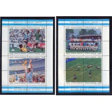 ARGENTINA 1986 GJ HB 55/6 MARADONA BLOCKS MINT # 35/6 VALOR CAT U$20